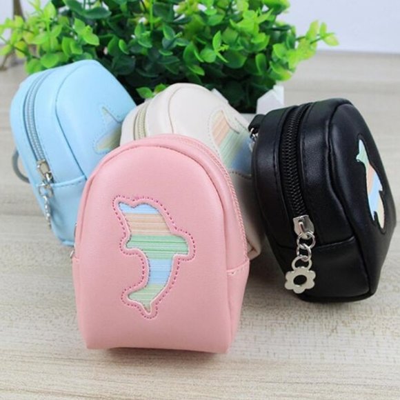 Mini Backpack Coastal Keychain Coin Purse Starfish, Penguin, Fish, Dolphin NWT - Picture 1 of 6